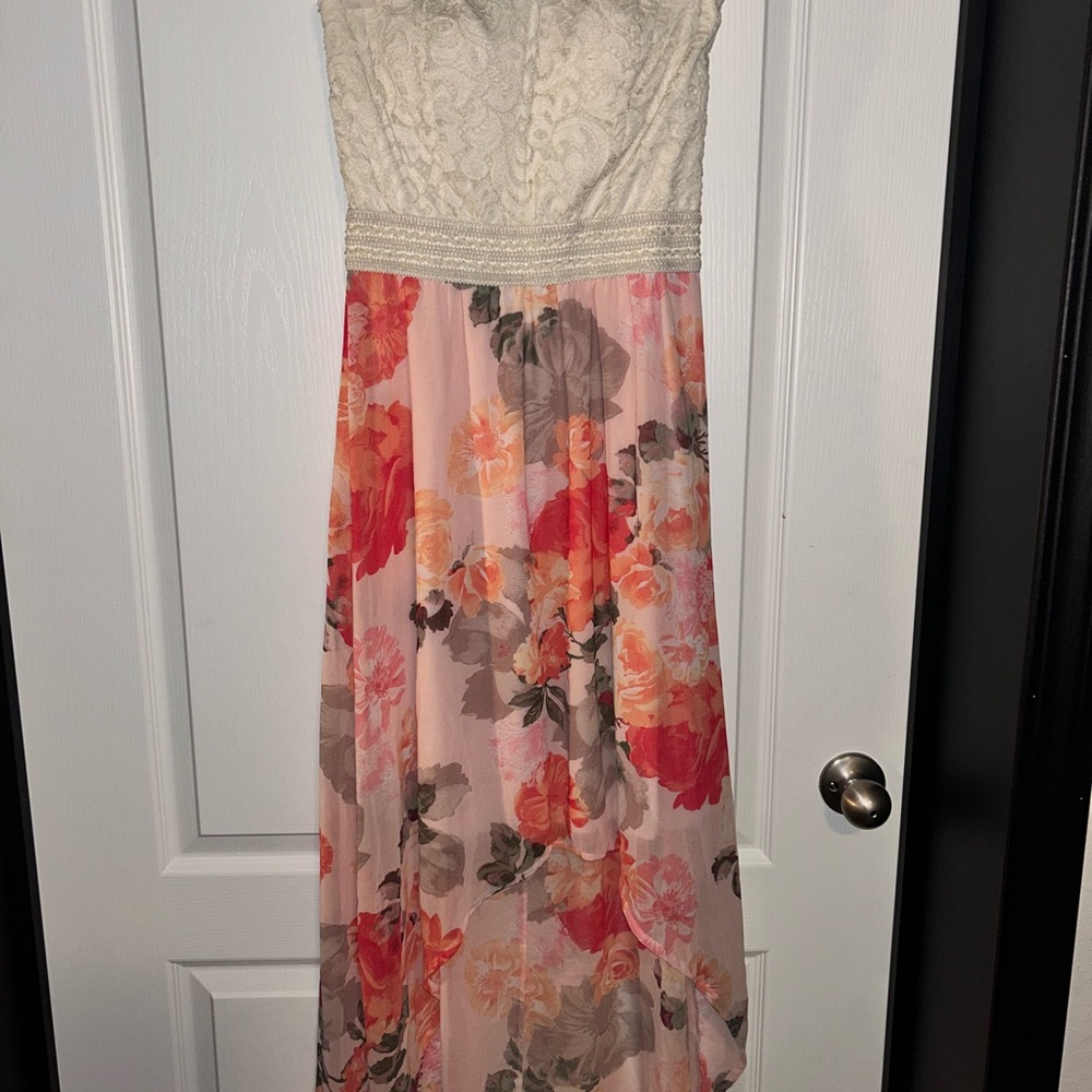 Wishful Park Beige Lace Dress